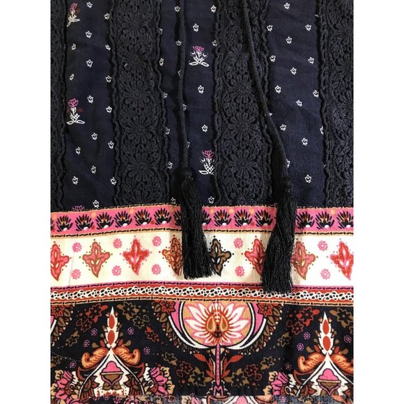 Junior Women’s Small Wild Blue Sadie Robertson Peasant Blouse Top - 3/4 Sleeves - Picture 2 of 11